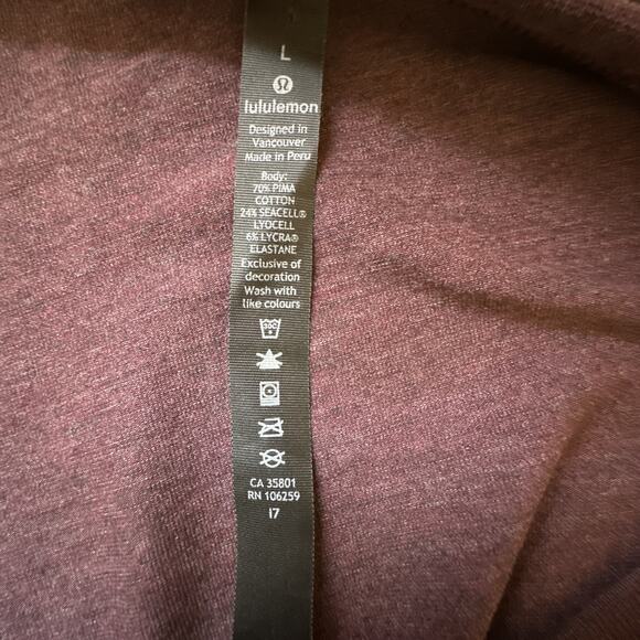 LuluLemon Men’s Large Long Sleeve Athletic Pullover Shirt Active Sporty EUC - Picture 6 of 8